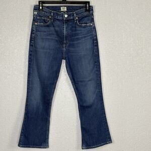 Citizens of Humanity Jeans Women 27 Demy Cropped Flare Blue Denim Stretch